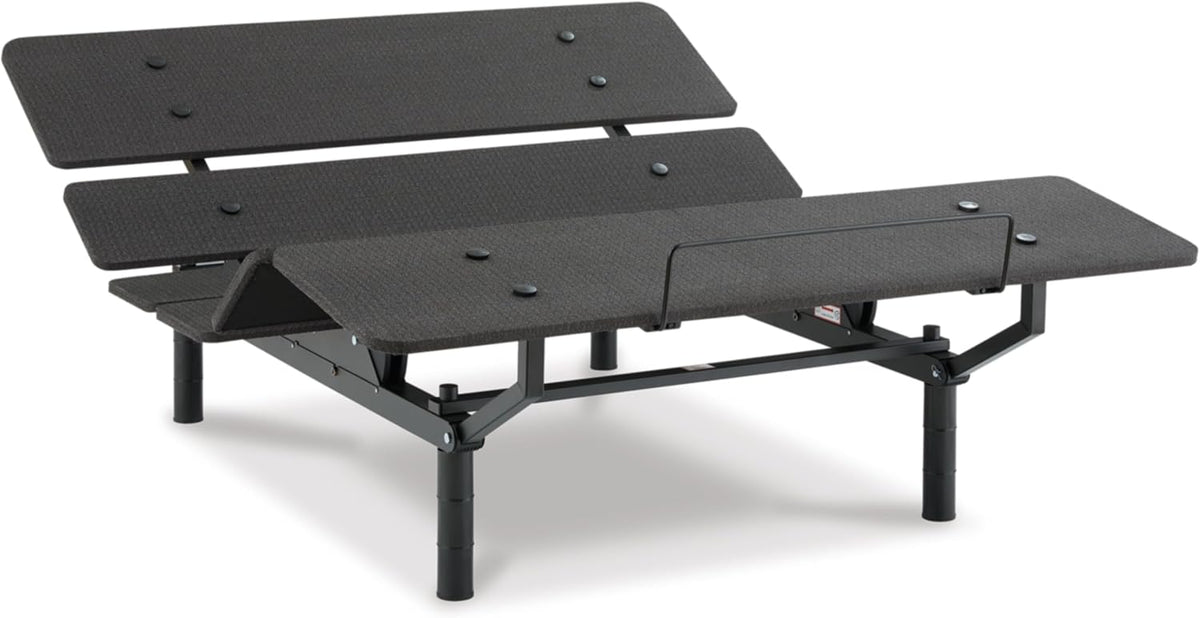Signature Design by Ashley Cosmic Adjustable Bed Frame, California King | Power head and foot incline, Wireless remote control, Dual USB charging ports, Memory foam and hybrid compatible