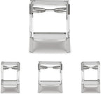 Signature Design by Ashley Chaseton Modern Glam Accent End Table, Silver Finish