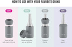 Ello Stainless Steel Insulated Can Cooler | Keeps 12oz, 16oz, Slim Cans, and Glass Bottles Cold | Metal Drink Holder Perfect for Beer, Soda, and Hard Seltzer