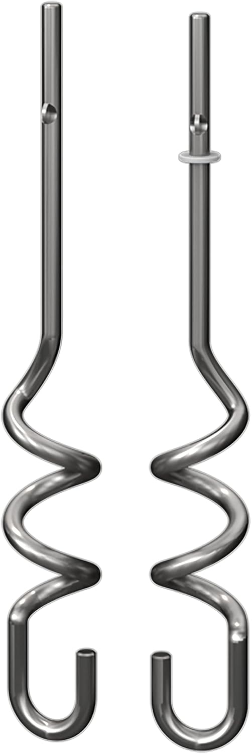 Ninja Foodi Dough Hooks, Fits Power Mixer System CI100 Series, XSKDOUGHHK | Stainless steel dough hooks knead thick doughs with ease. Fits CI100, CI101, CI105BRN hand mixer. Dishwasher safe.
