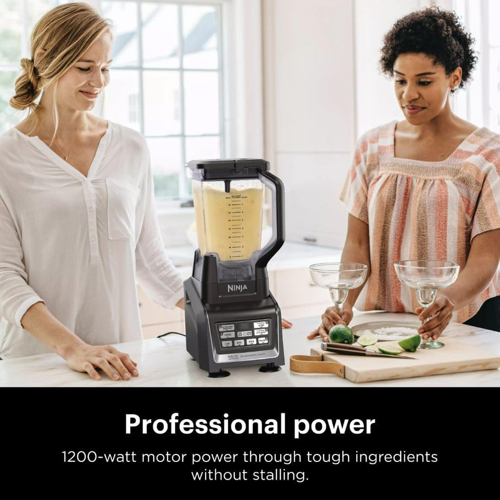 Ninja Nutri Personal & Countertop Blender, 1200W Auto-iQ, Black, BL642 | Auto-iQ base blends smoothies & shakes. 72-oz pitcher plus 18, 24 & 32-oz to-go cups w/ spout lids. Dishwasher safe.
