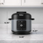Ninja® HyperHeat™ 9-in-1 Pressure Cooker, 6.5-qt, Stone Purple, PC201SP | Cooks 2X faster, Sear, Sauté, Slow Cook, Steam & Sous Vide, 1200W, PFAS-free pot, removable SimpliServe™ pot for easy serving