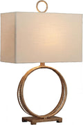 Signature Design by Ashley Table Lamp, 28 Inch, Gold, Rectangle Shade