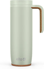 Ello Magnet 18oz Insulated Stainless Steel Travel Mug with Handle, Sage