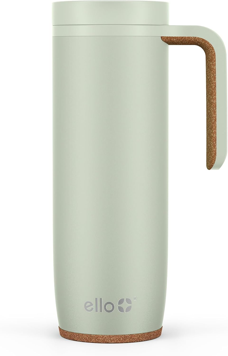 Ello Magnet 18oz Insulated Stainless Steel Travel Mug with Handle, Sage