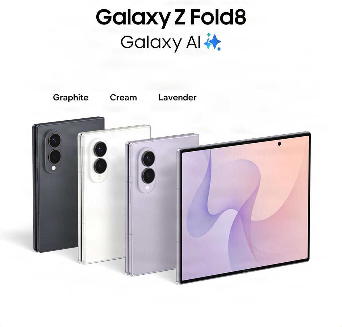 Samsung Galaxy Z Fold8 Smartphone, 512GB Storage, 12GB Memory, Graphite