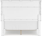 Signature Design by Ashley Bed Frame, Full Panel White Transitional | Hardwood solids and MDF substrate, White panel framing, Compatible with adjustable base, Fortman Series