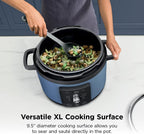 Ninja® HyperHeat™ 9-in-1 Pressure Cooker, 6.5-qt, Blue Macaron, PC201 | Cooks 2X faster, Sear, Sauté, Slow Cook, Steam & Sous Vide, 1200W, PFAS-free pot, removable SimpliServe™ pot for easy serving