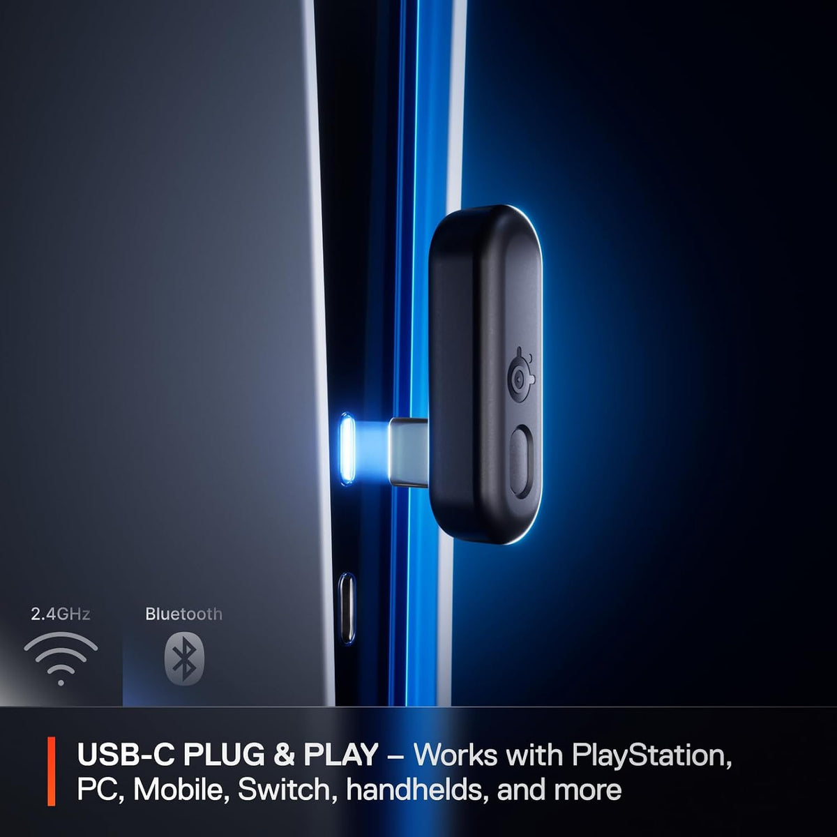SteelSeries Arctis Nova 3P Wireless - PS5 Headset - Gaming Headset - Mobile App Control - 40 HR Battery with fast charging - Compatible with PlayStation, PC, Switch - 2.4GHz/Bluetooth - Aqua