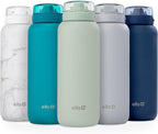 Ello Cooper 22oz Insulated Stainless Steel Water Bottle with Straw, Sage