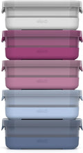 Ello 3.7 Cup Plastic Meal Prep Containers, 10 Pc, 5 Pack, Elderberry