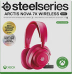 SteelSeries Arctis Nova 7X Wireless Gen 2 - Xbox Headset - Gaming Headset - Mobile App Control - 50+ HR with Fast Charge - Compatible with Xbox PC, Switch & More - Mixable 2.4GHz/Bluetooth - Magenta