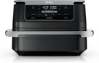Ninja Foodi Air Fryer, 7 Qt MegaZone, 6-in-1, Black, DZ071 | Air fry, roast, broil, bake, reheat, dehydrate, 450F max, 2x3.5 Qt baskets, Smart Finish