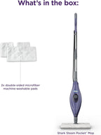 Shark Steam Pocket Mop with 2 Washable Double-sided Pads, Purple, S3501