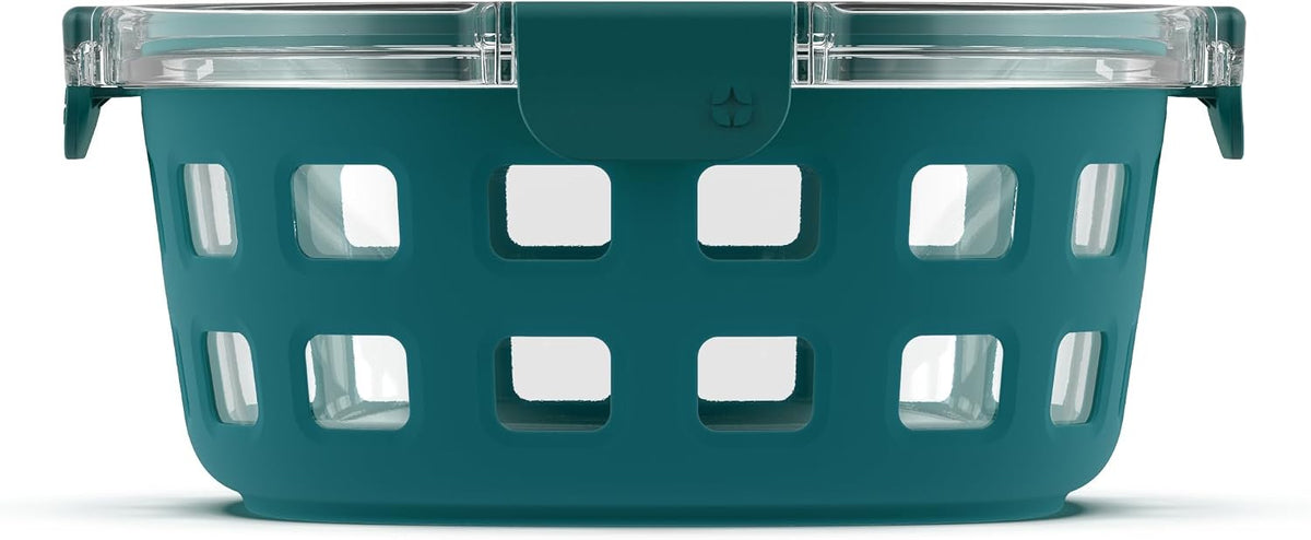 Ello Duraglass 7 Cup Glass Meal Prep Container with Lid, Teal