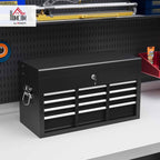 HOMCOM 6 Drawer Tool Chest Lockable Top Case 600mm x 260mm x 340mm Black