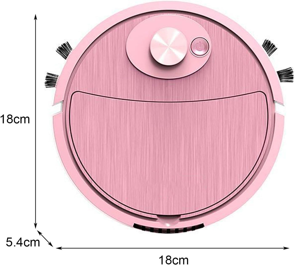 Mini Cleaner Sweeping Robot Super Suction Low Noise One Start Rechargeable Vacuum Cleaner Sweeping Mopping Robot Memory Multiple Cleaning Modes Pink One Size