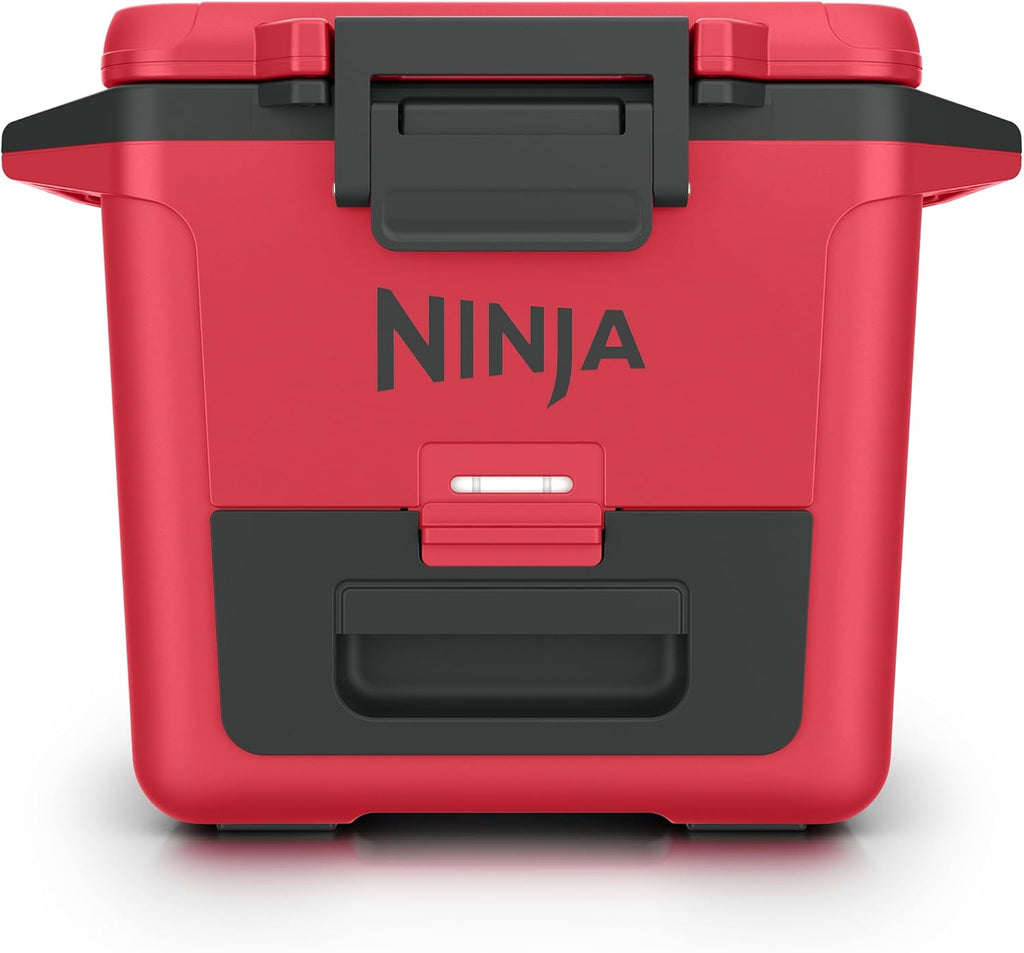 Ninja FrostVault 30qt Hard Cooler w/Dry Storage Drawer, True Red, FB131RD1 | Ninja FrostVault keeps food cool, dry & separate under 40°F for days, with 30-qt capacity holding up to 48 cans.