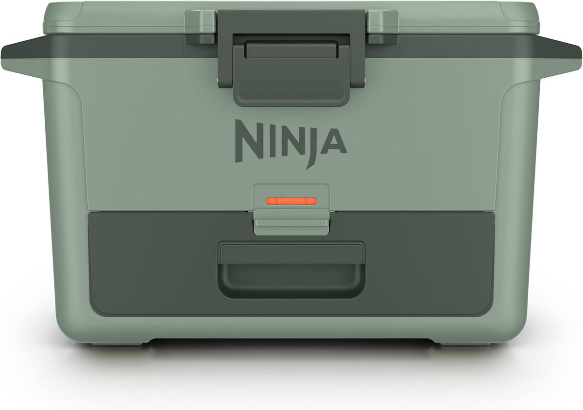 Ninja FrostVault™ 50qt Hard Cooler with Dry Storage Drawer, Spanish Moss | Ninja FrostVault keeps food cool, dry & separate under 40°F for days, with 50-qt capacity holding up to 80 cans