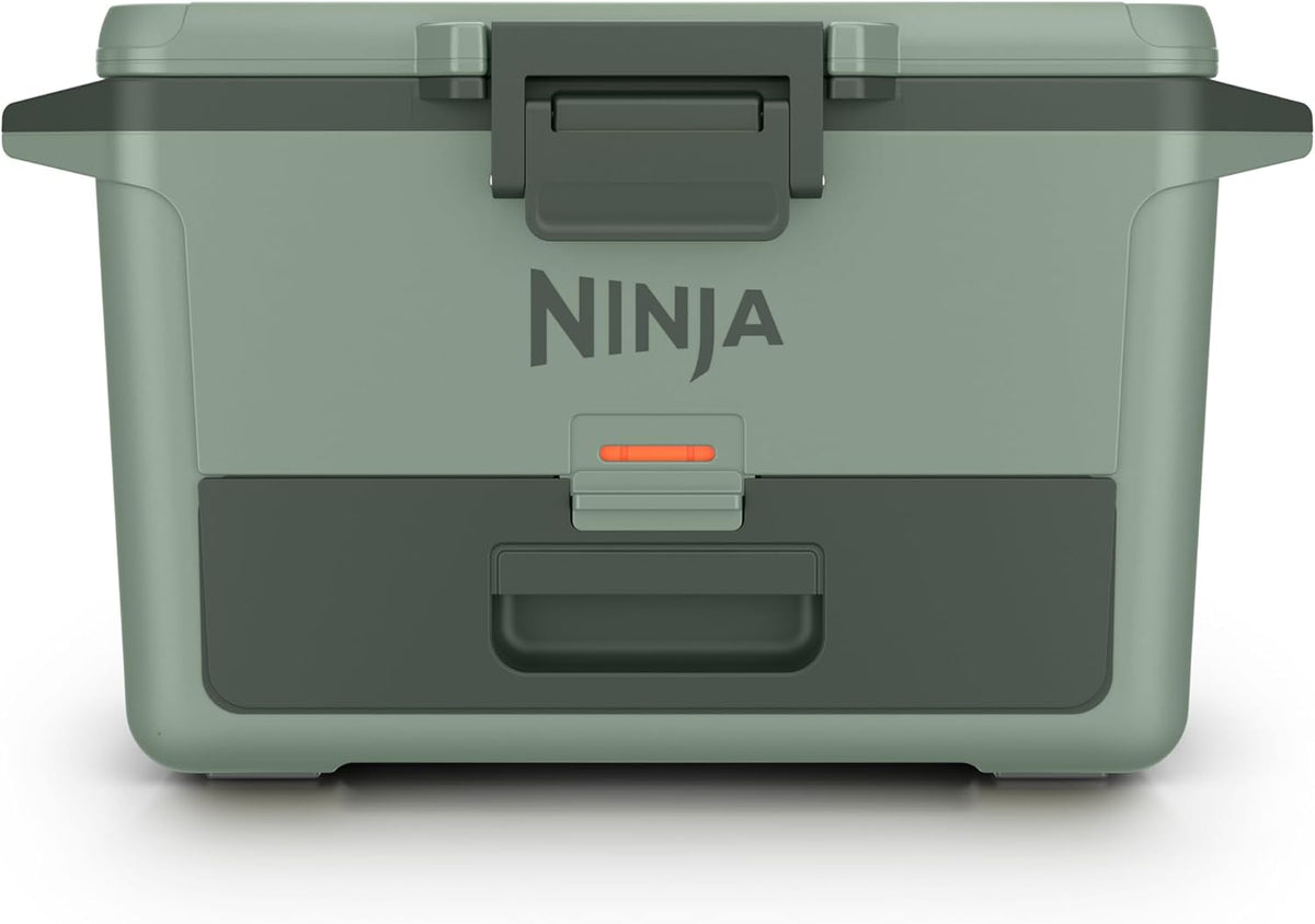 Ninja FrostVault™ 50qt Hard Cooler with Dry Storage Drawer, Spanish Moss | Ninja FrostVault keeps food cool, dry & separate under 40°F for days, with 50-qt capacity holding up to 80 cans