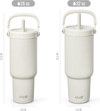 Ello Oasis Go+ 26oz Insulated Stainless Steel Tumbler with Straw, Mineral