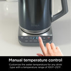 Ninja KT200BL Precision Temperature Electric Kettle, 7-Cup, Blue Stainless | 1500 watts, BPA Free, Hold Temp Setting