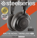 SteelSeries Arctis Nova 7 Wireless Gen 2 - Wireless Gaming Headset for PC - Compatible with PC, PS5, Switch & more - Mobile App Control - 50+ HR with Fast Charge - Mixable 2.4GHz/Bluetooth - Black