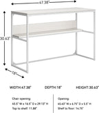 Signature Design by Ashley Deznee Industrial Home Office Desk, White