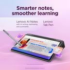 Lenovo Idea Tab Plus Android Tablet | 12.1 inch 2.5K (2560x1600) Display | MediaTek Dimensity 6400 | 8 GB RAM | 256 GB UFS 2.2 | Wi-Fi 5 | Luna Grey |Tab Pen + Folio Case