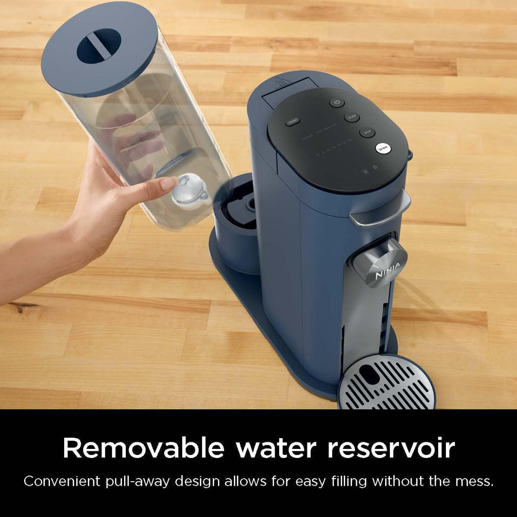 Ninja Pods & Grounds Iced Coffee Maker, K-Cup Pod Compatible, Navy, PB041NV | Single-Serve, Brews Grounds, Compact Design, 56-oz. Reservoir, 6-oz. Cup to 24-oz. Travel Mug Brew Sizes
