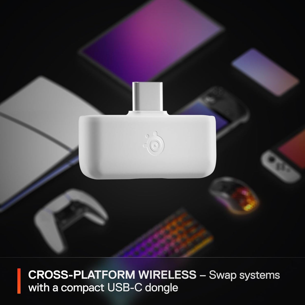 SteelSeries Arctis Nova 5 Wireless - Wireless Gaming Headset for PC - Compatible with PC, PS5, Switch & more - Mobile App Control - 60 HR Battery with Fast Charge - 2.4GHz/Bluetooth - White