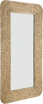 Signature Design by Ashley Norigan Casual Full Length Floor Mirror with Thick Frame, Light Brown