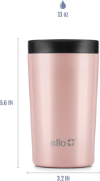 Ello Jones Stainless Steel Travel Coffee Mug - Travel Tea Mug, 11oz, Rosegold