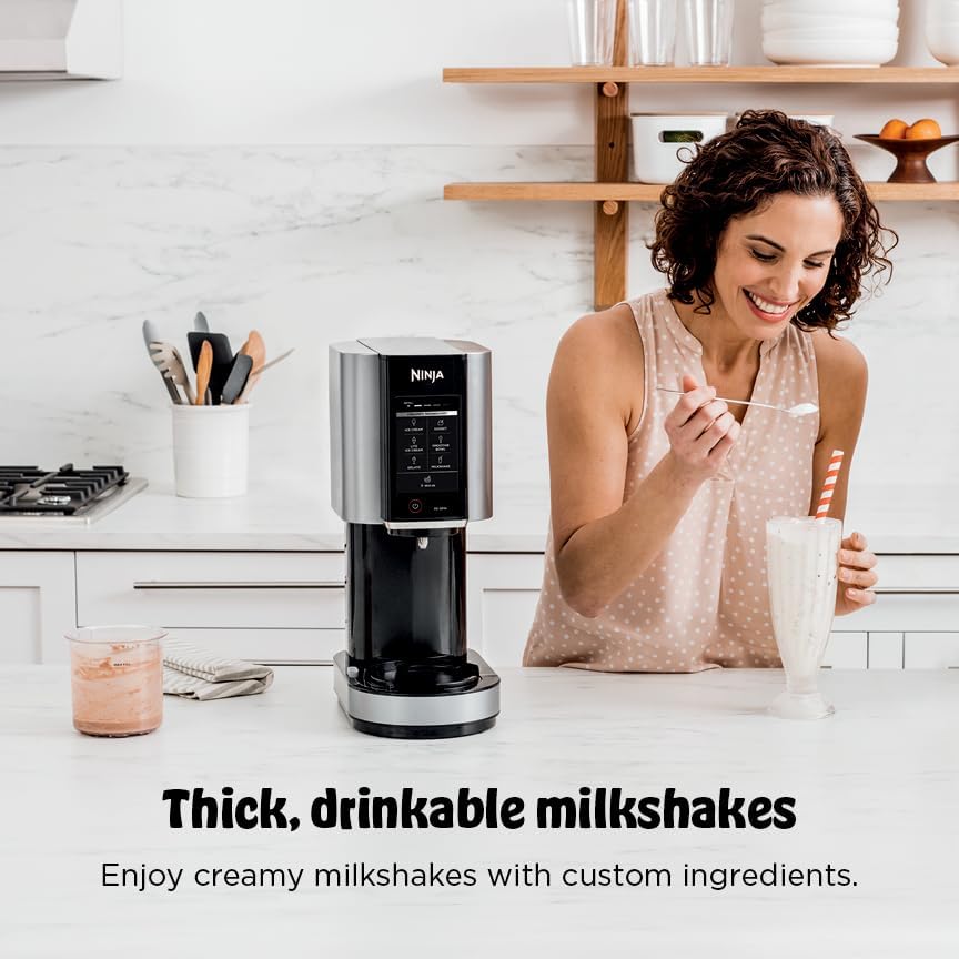 Ninja® CREAMi® 7-in-1 Ice Cream Maker, Ice Cream, Gelato and more, NC301 | Ninja CREAMi transforms frozen bases into ice cream, sorbet and milkshakes at a button touch, from healthy to indulgent.