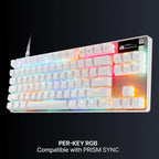 SteelSeries Apex Pro TKL Gen 3 - White Gaming Keyboard - Adjustable Hall Effect Switches; OmniPoint 3.0 - Game-Ready Presets - Rapid Trigger, Protection Mode, Rapid Tap/SOCD - English QWERTY