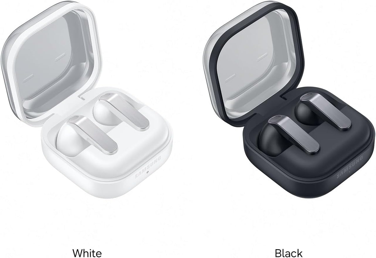 Samsung Galaxy Buds4, Wireless Bluetooth Earbuds, Real Metal Blade, 1-Way Speaker, 24-bit / 96 kHz Ultra Codec, 360 Audio, ANC, White, 2 Year Extended Warranty (UK Version)