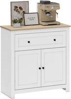 HOMCOM Sideboard Storage Cabinet with Drawer and Double Doors White