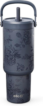 Ello Oasis Go+ 26oz Insulated Stainless Steel Tumbler with Straw, Porcelain