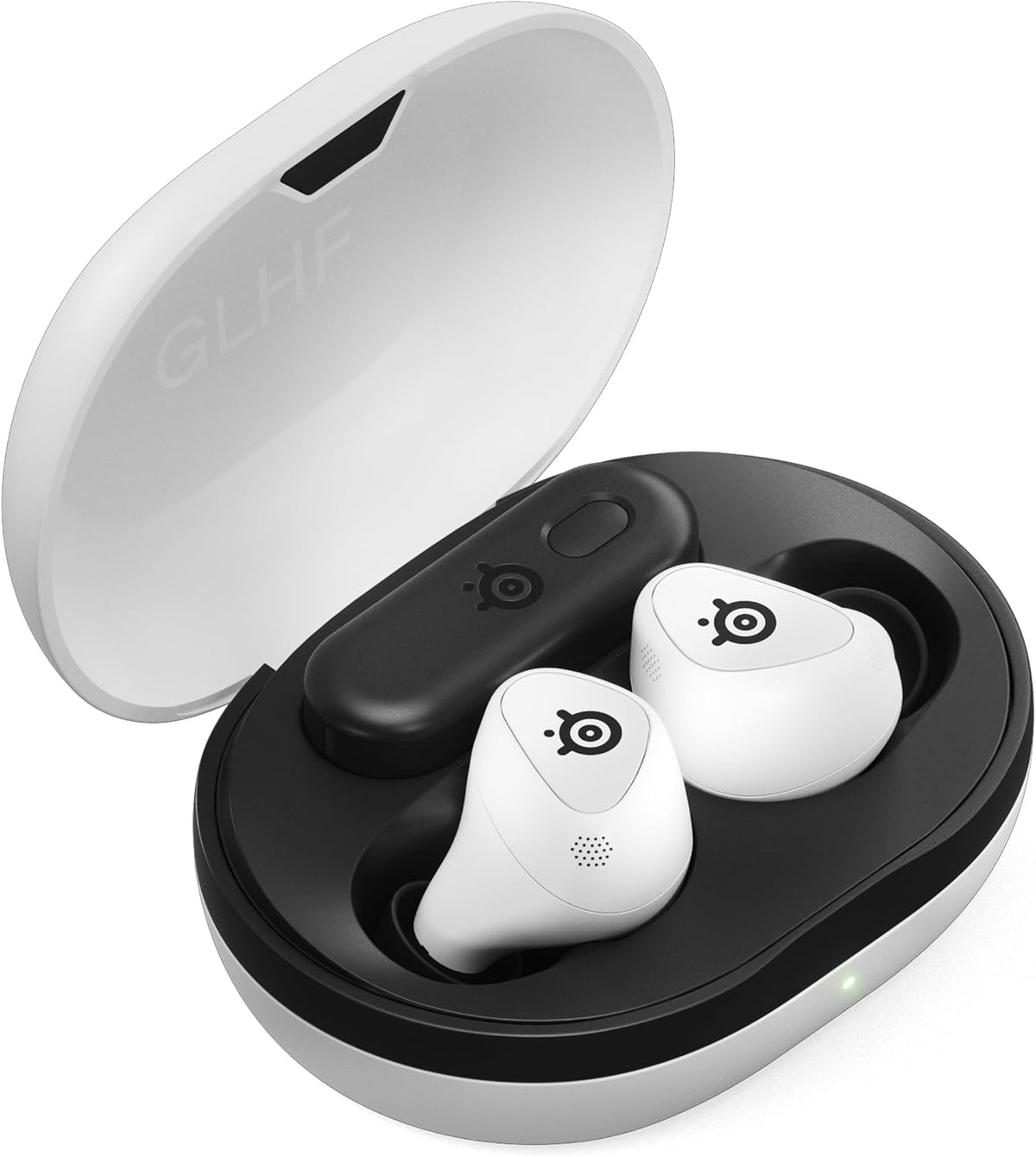 SteelSeries Arctis GameBuds for PS5 - Wireless Gaming Earbuds - 2.4GHz + BT 5.3 - ANC/Transparency - IP55 Water Resistant - 40H Battery - Wireless Charging - PS5, PC, Switch 2, Mobile - White
