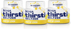 Ninja Thirsti Flavored Water Drops, SELTZER Lemon, Crisp and Refreshing Sparkling Water, Zero Calories, Zero Sugar, Zero Sweeteners, Makes 20, 12oz drinks, 3 Pack, WCFLEMNAM