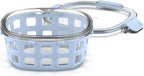 Ello Duraglass 4 Cup Glass Meal Prep Container with Lid, Halogen Blue