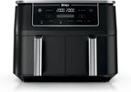 Ninja Foodi Air Fryer, 10 Qt DualZone, 6-in-1, Black, DZ302 | Air fry, broil, roast, keep warm, dehydrate, bake, 2x5 Qt baskets, Fits 8 lbs wings