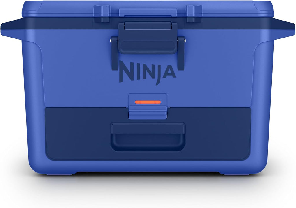 Ninja FrostVault™ 50qt Hard Cooler with Dry Storage Drawer, Luminous Blue | Ninja FrostVault keeps food cool, dry & separate under 40°F for days, with 50-qt capacity holding up to 80 cans
