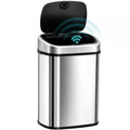 HOMCOM 58L Motion Sensor Bin Automatic Touchless for Kitchen Silver Tone