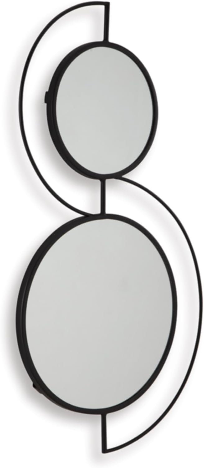 Signature Design by Ashley Shayham Modern Accent Mirror with Thin Frame, Black