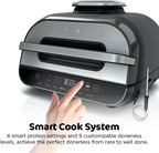 Ninja® Foodi® Smart XL 6-in-1 Indoor Grill & Air Fryer, Black/Silver, FG551 | Smart Cook System with built-in thermometer, XL capacity, perfect doneness, rare to well done. 6-in-1: Grill, Air Fry & more.
