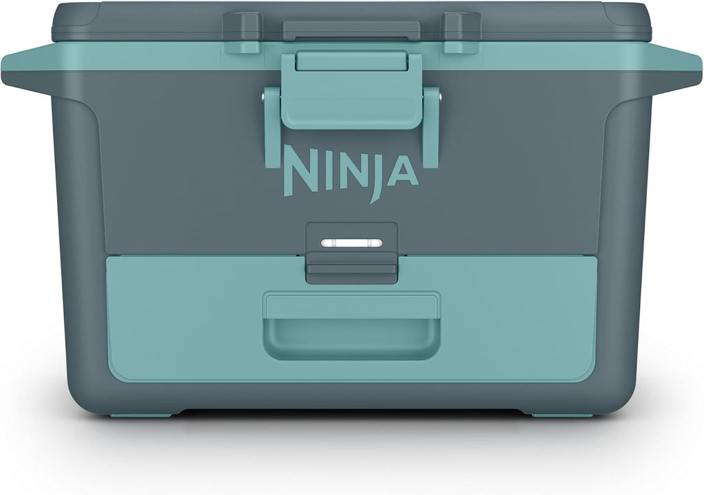 Ninja FrostVault™ 50qt Hard Cooler with Storage Drawer, Halocline Green | Ninja FrostVault keeps food cool, dry & separate under 40°F for days, with 50-qt capacity holding up to 80 cans