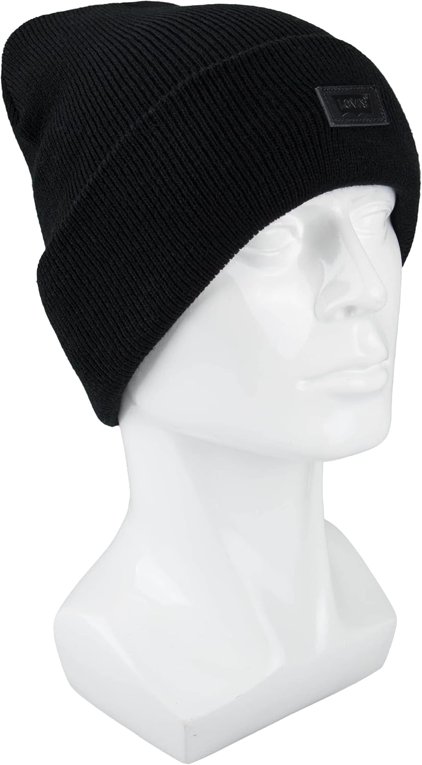 Levi's Mens All-Season Hero Beanie Soft Knit Cuffed Winter Hat, Warm & Comfortable Everyday Style