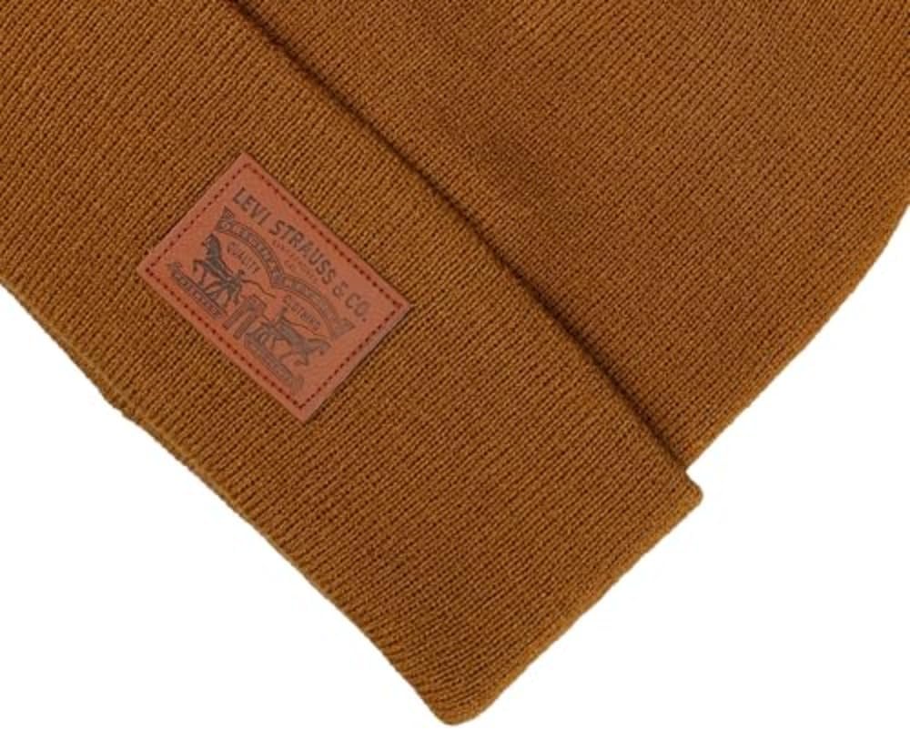 Levi's Mens All-Season Hero Beanie Soft Knit Cuffed Winter Hat, Warm & Comfortable Everyday Style