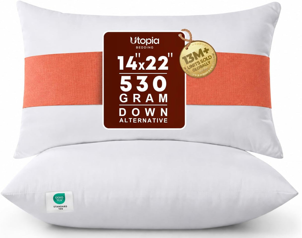 Utopia Bedding 18x18 Pillow Inserts, White Throw Pillows for Couch, 2 Pack